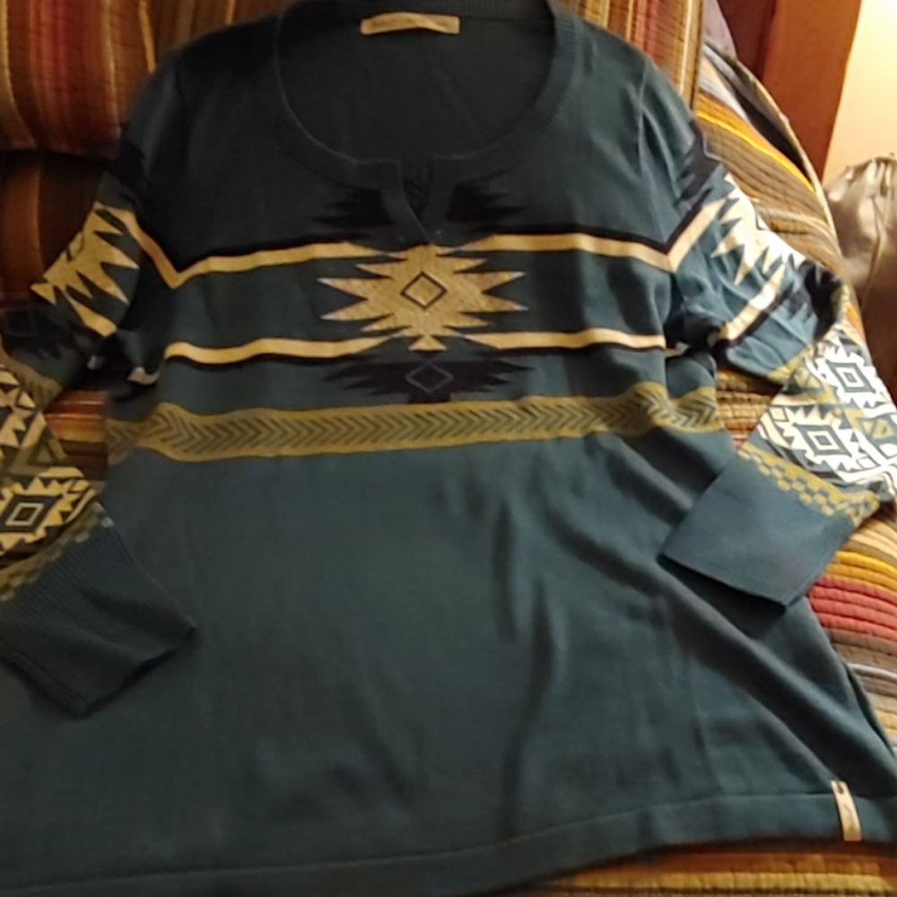 Woolrich cotton-blend tribal sweater size XL